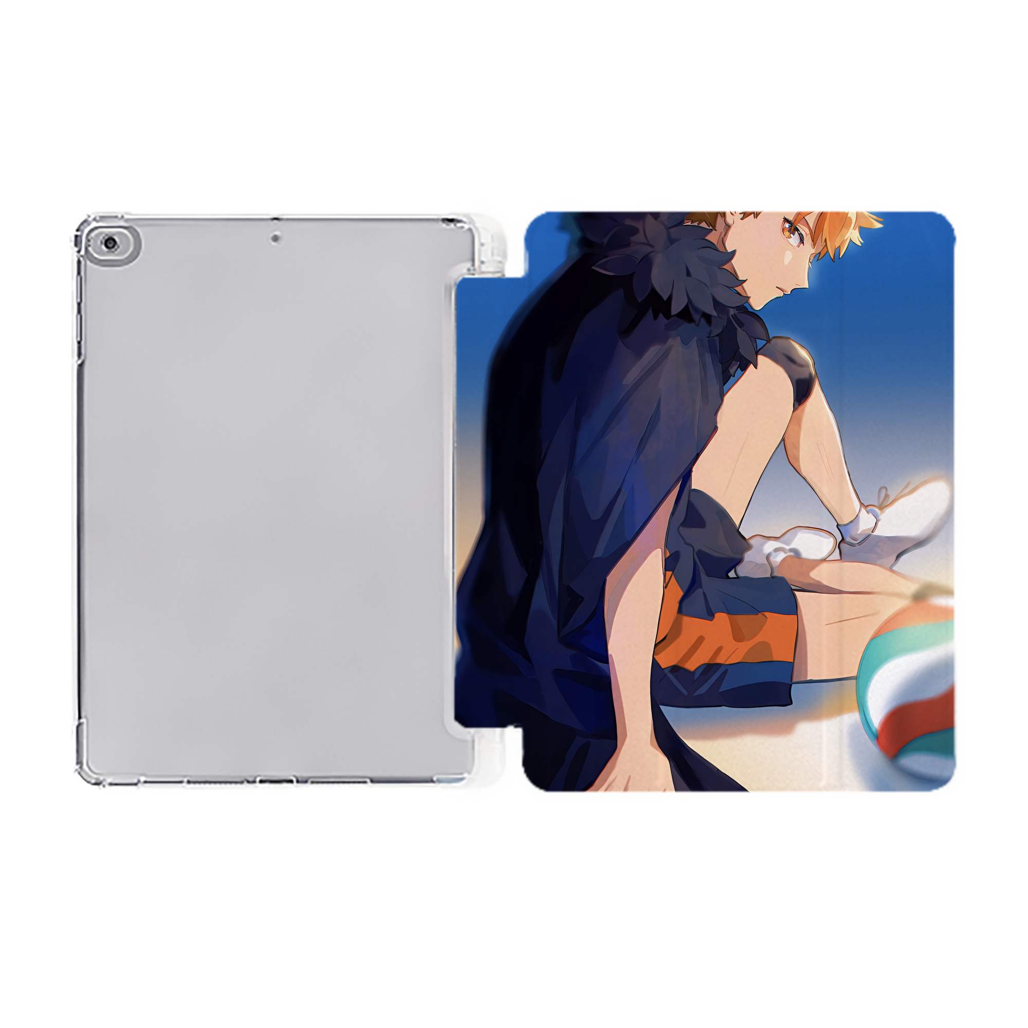 （画像用） ハイキュー!! Haikyu!! IPad ケース ペン収納付き 三つ折りスタンド PUレザー×シリコン 対応機種9.5/10.5/10.9インチ